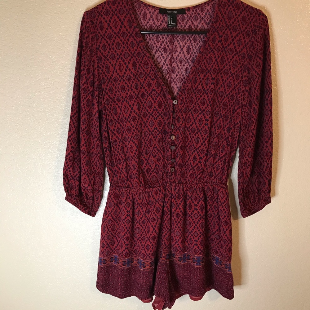 Forever 21 patterned Romper Size small